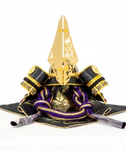 Shinpan Shinyu Kabuto Helmet Display (Gold Horns)