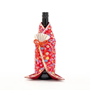 Sakura Pink Kimono Wine Bottle Cover (Women's)