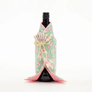 Mint Green Kimono Wine Bottle Cover (Women's)