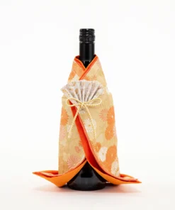 Sunset Orange Kimono Wine Bottle Cover (Women's)