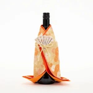 Sunset Orange Kimono Wine Bottle Cover (Women's)