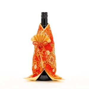 Crimson Gold Kimono Wine Bottle Cover (Women's)