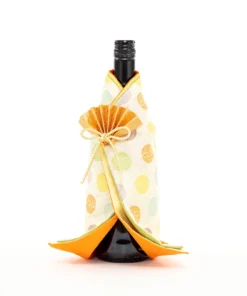 Ivory Floral Kimono Wine Bottle Cover (Women's)
