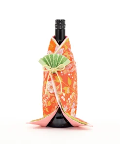 Golden Amber Kimono Wine Bottle Cover (Women's)