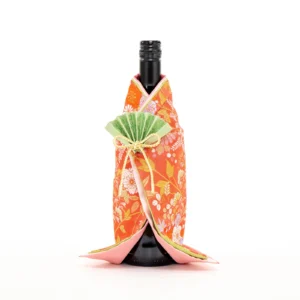 Golden Amber Kimono Wine Bottle Cover (Women's)