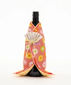 Peach Blossom Kimono Wine Bottle Cover (Women's)