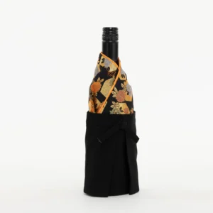 Black and Gold Kimono Wine Bottle Cover (Men's)