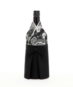 Black and White Kimono Wine Bottle Cover (Men's)