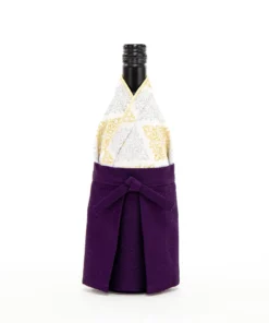 Cream and Gold Kimono Wine Bottle Cover (Men's)