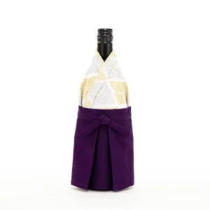 Cream and Gold Kimono Wine Bottle Cover (Men's)