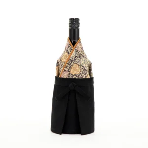 Gold Patterned Kimono Wine Bottle Cover (Men's)